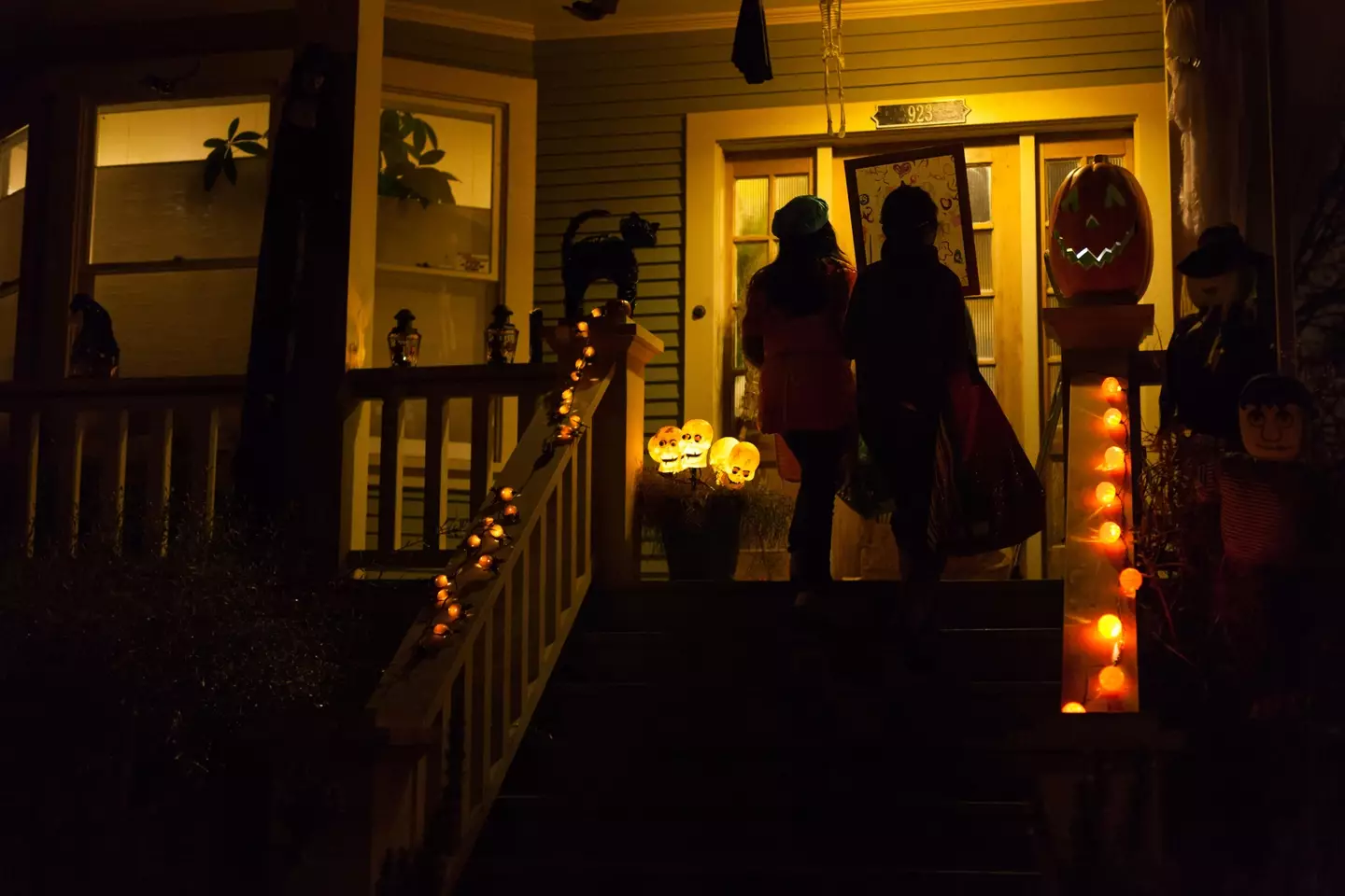 A video has gone viral because of two boys heartwarming decision when trick-or-treating.