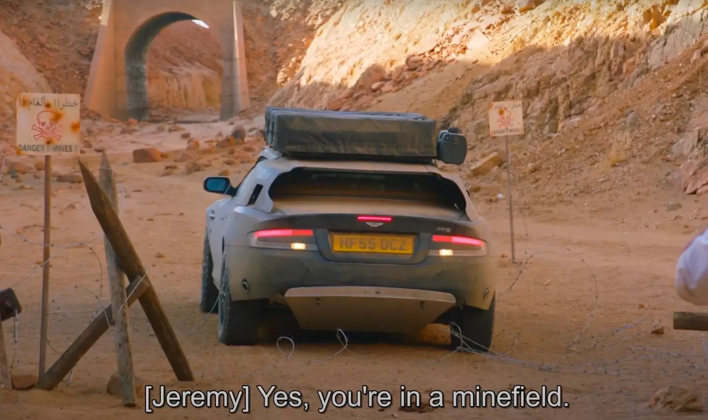 Hammond's car looked to have driven well into the minefield.