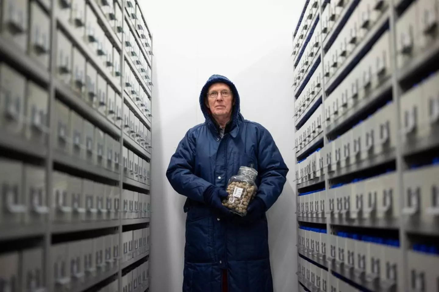 This place could survive a direct hit from an aircraft, and the seeds inside are kept at freezing temperatures (BEN STANSALL/AFP via Getty Images)