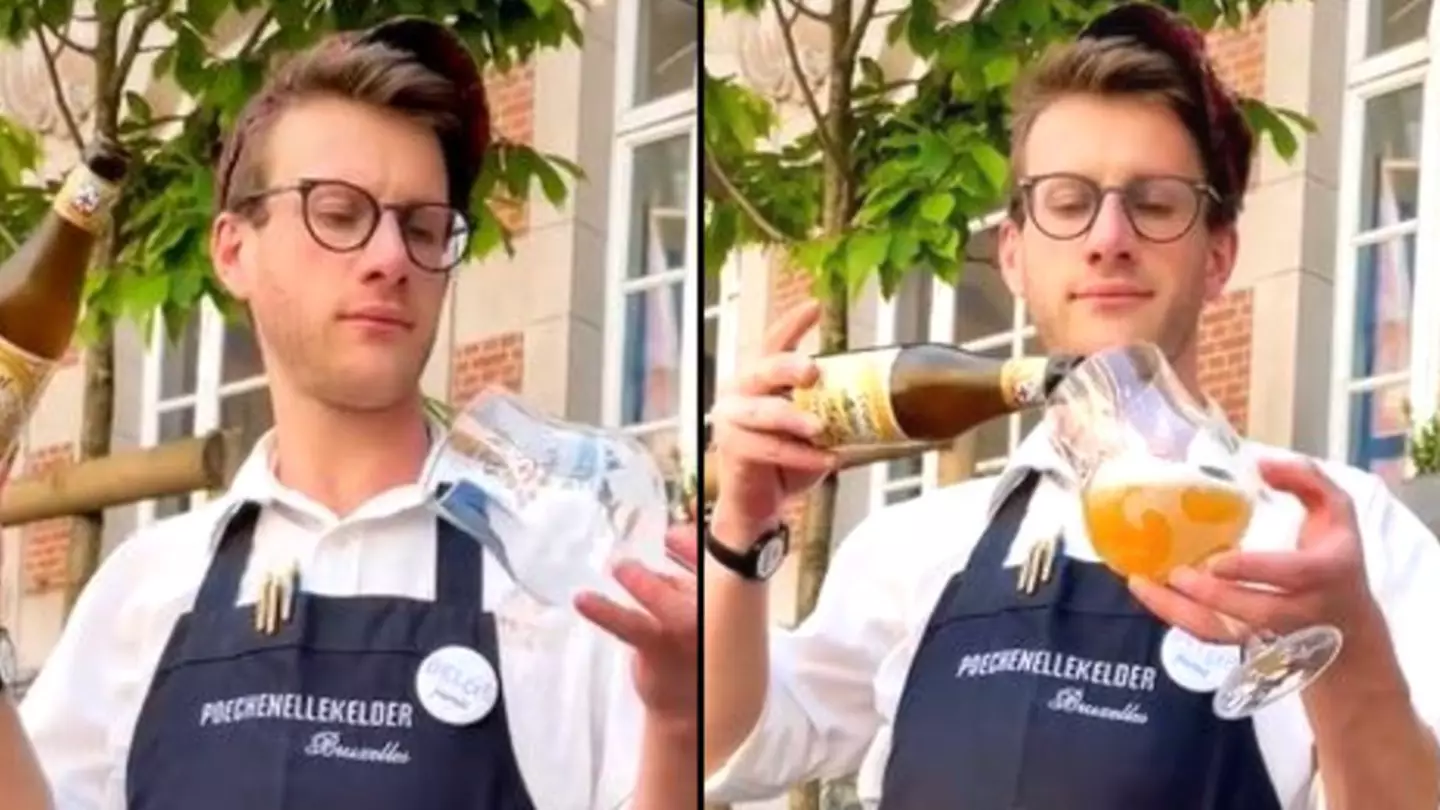 Internet Divided Over How Bar Staff Pour Beer In Belgian Bar