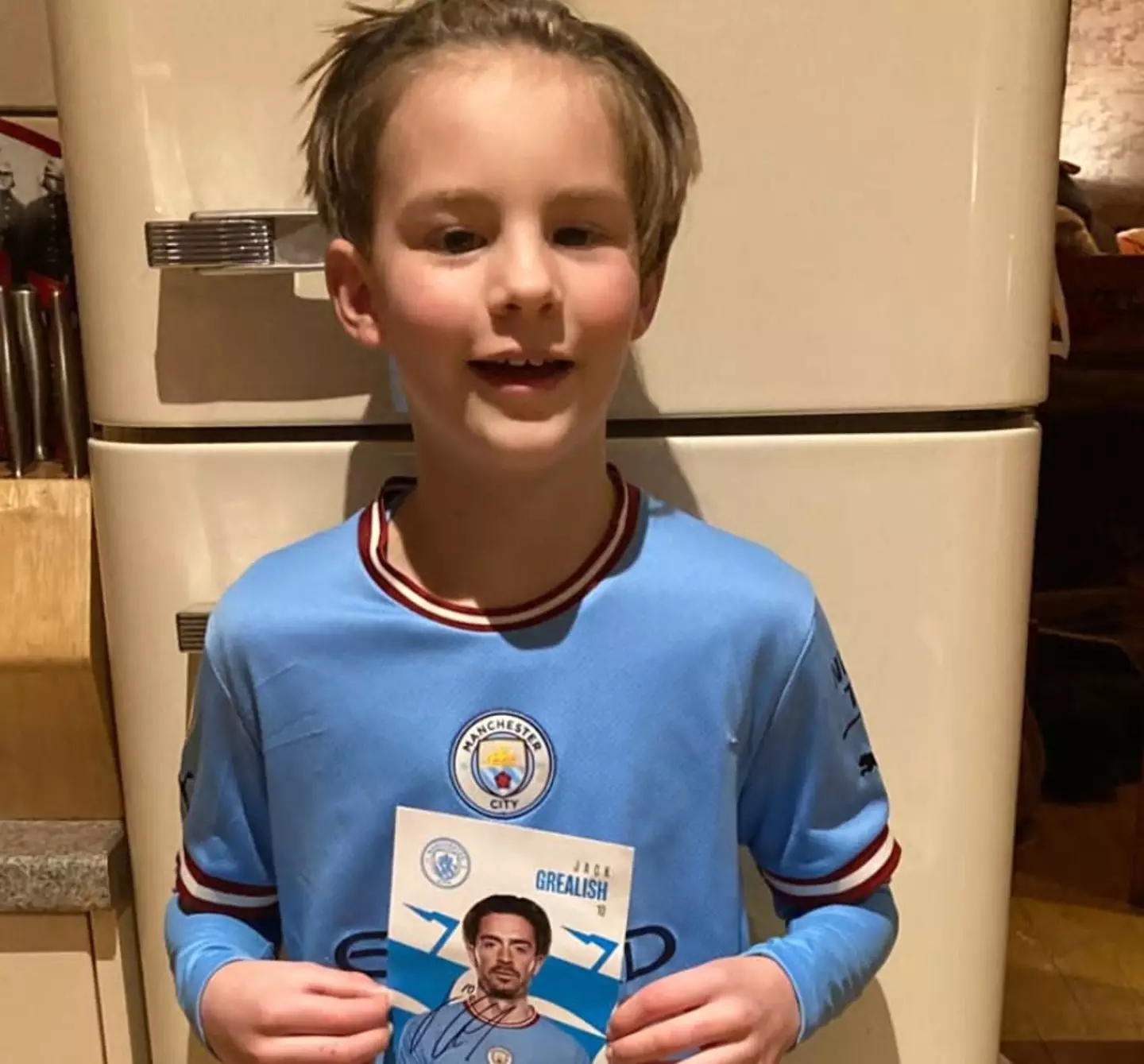 10-year-old Ralph is a huge fan of Jack Grealish.