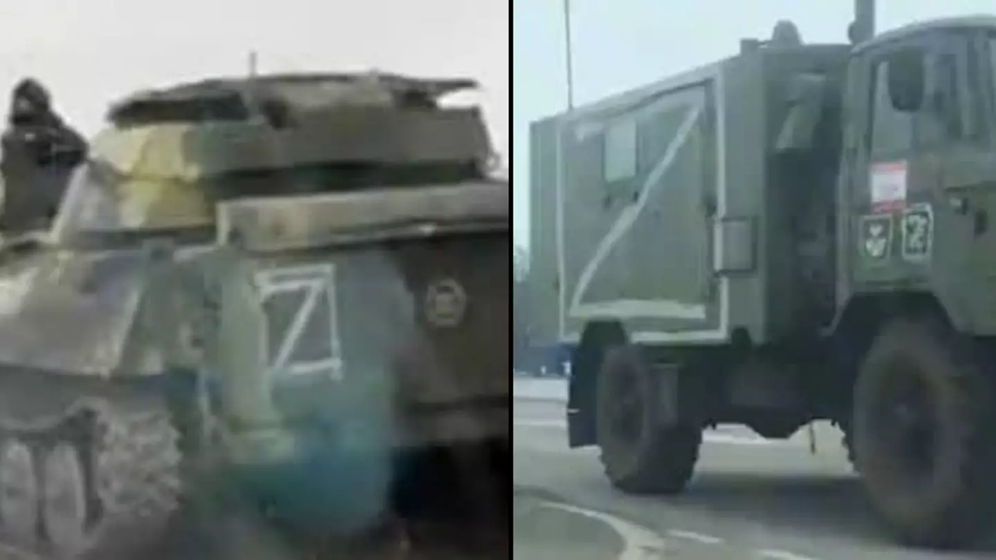 Russian Tanks Seen Marked With Mysterious 'Z' Symbol And Experts Have No idea What They Mean
