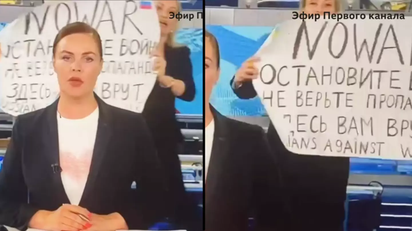 Protestor Hijacks Russian News Broadcast With Anti-War Message