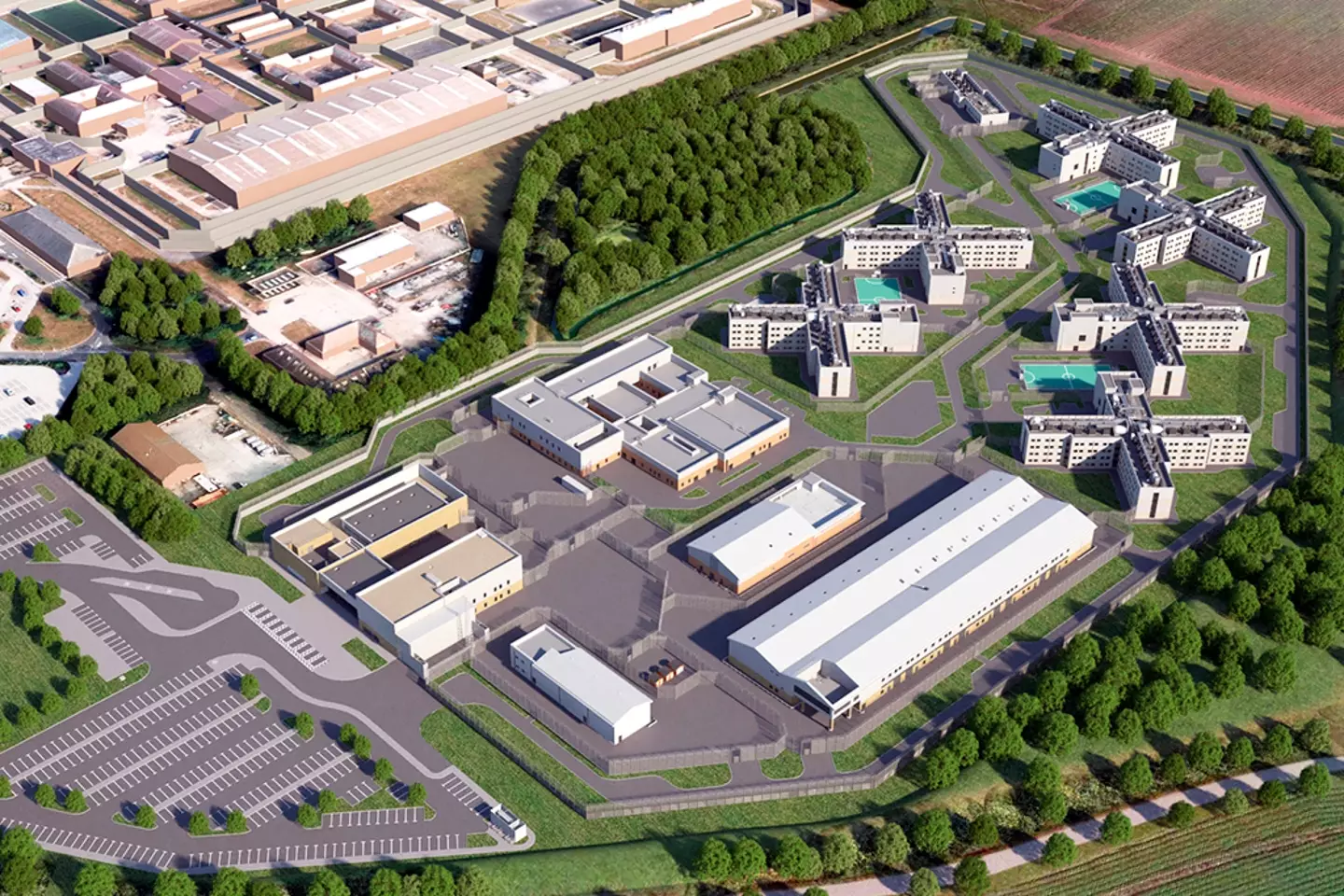 The new 'smart prison' that is due to open in East Yorkshire in 2025.