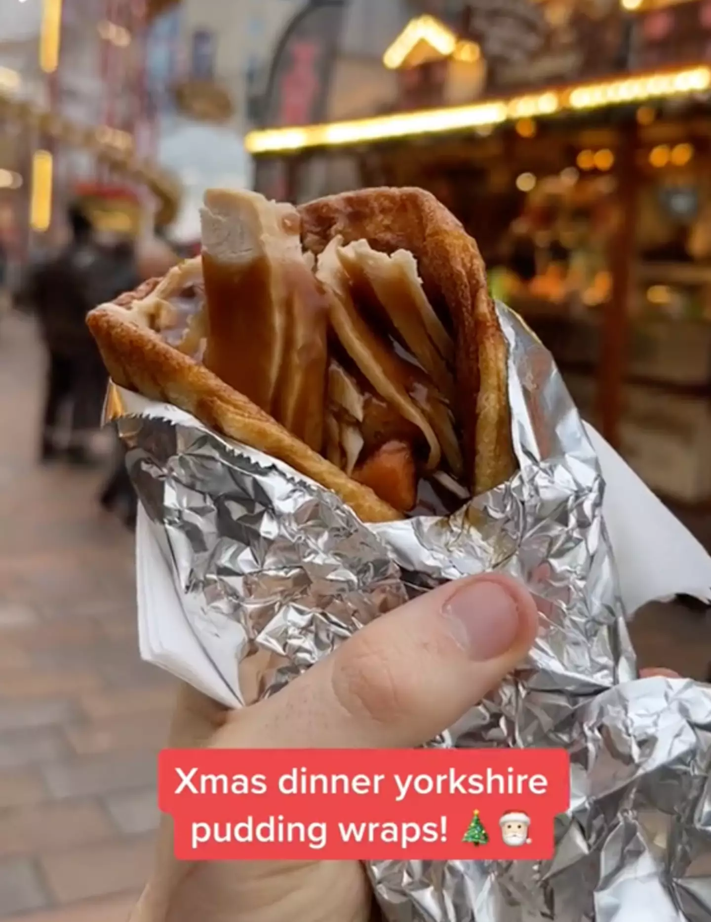 Yorkshire pudding wraps are extremely popular at Christmas markets.