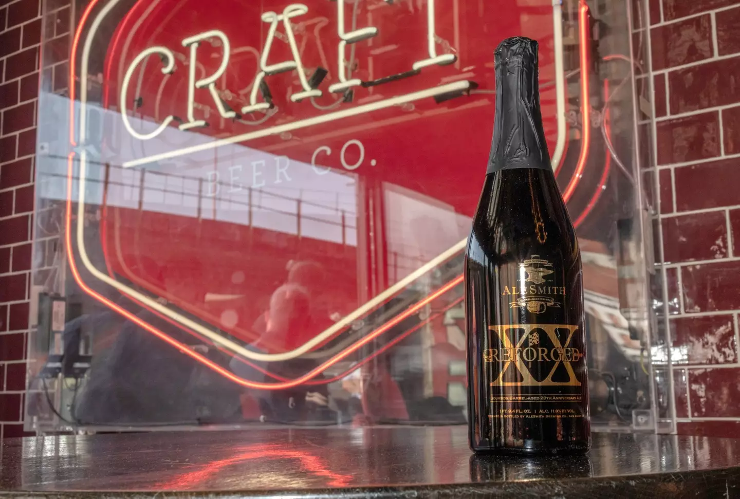 The beer is imported from a brewery in California.