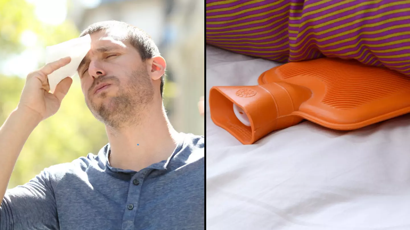 People are using cold hot water bottles to stay cool in the night during heatwave