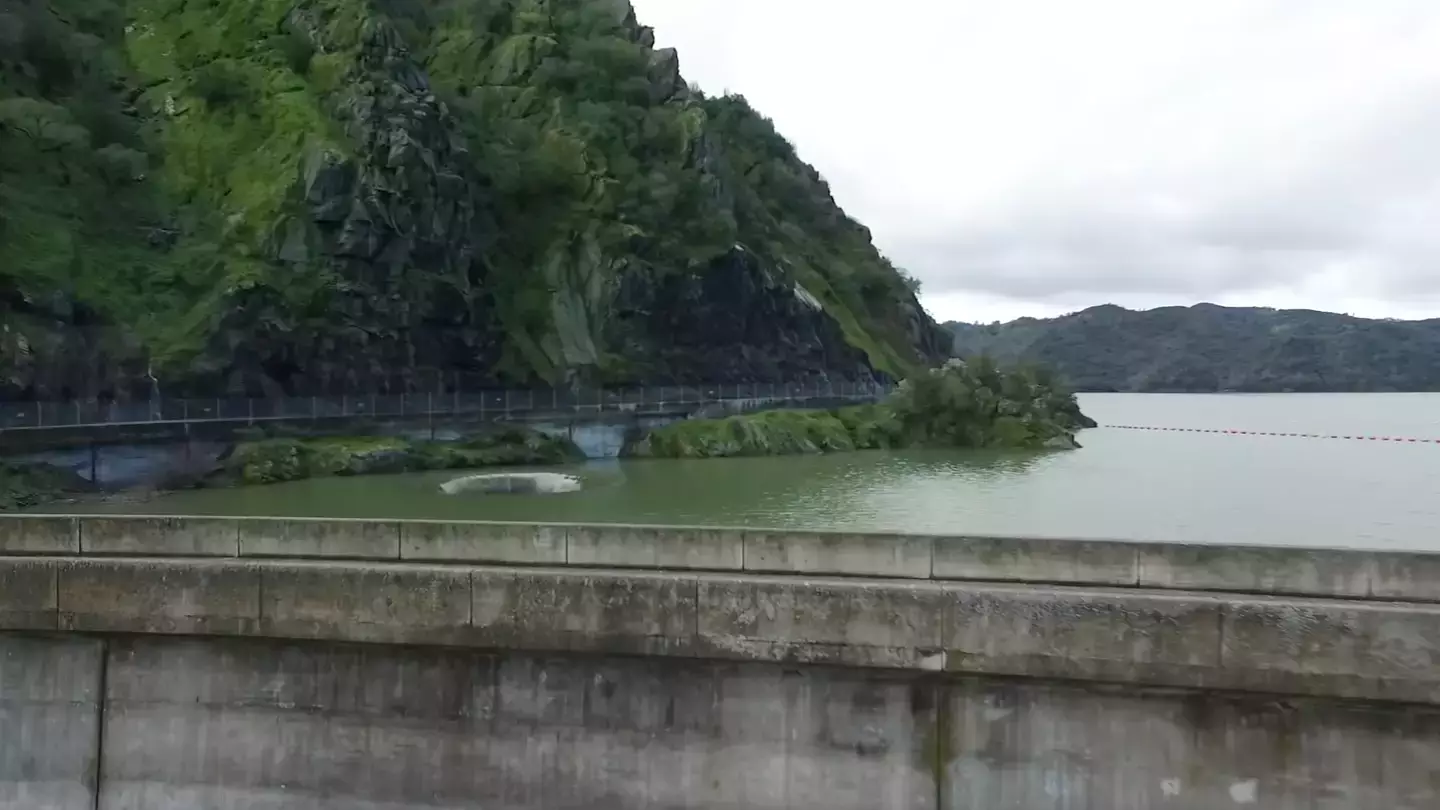 Monticello Dam is known for its uncontrolled morning-glory-type spillway. (YouTube/NorCal H.I.D. Matt Casias)