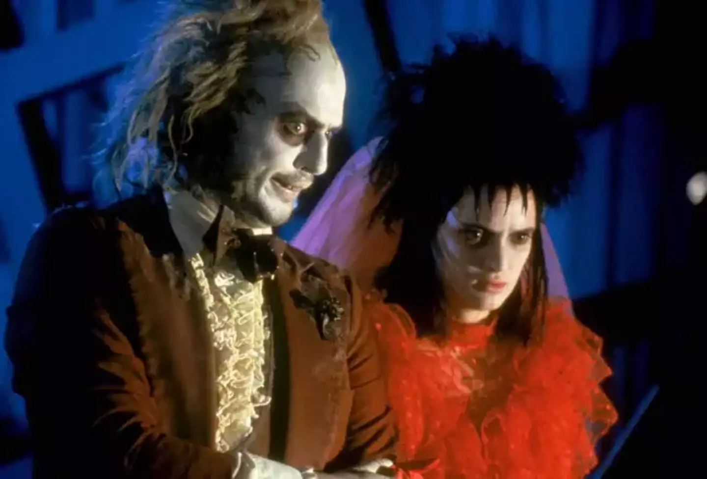 Michael Keaton and Winona Ryder in the 1988 Beetlejuice.