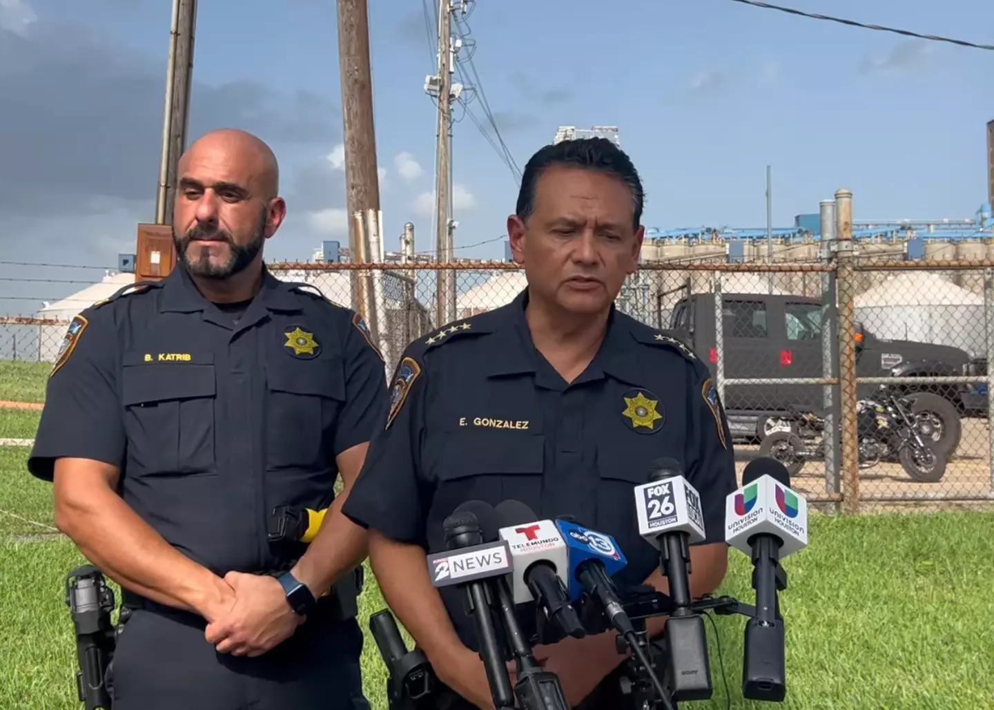 Sheriff Ed Gonzalez said it had been a particularly hot day and warned people not to leave children unattended in cars (Facebook/Harris County Sheriff's Office)