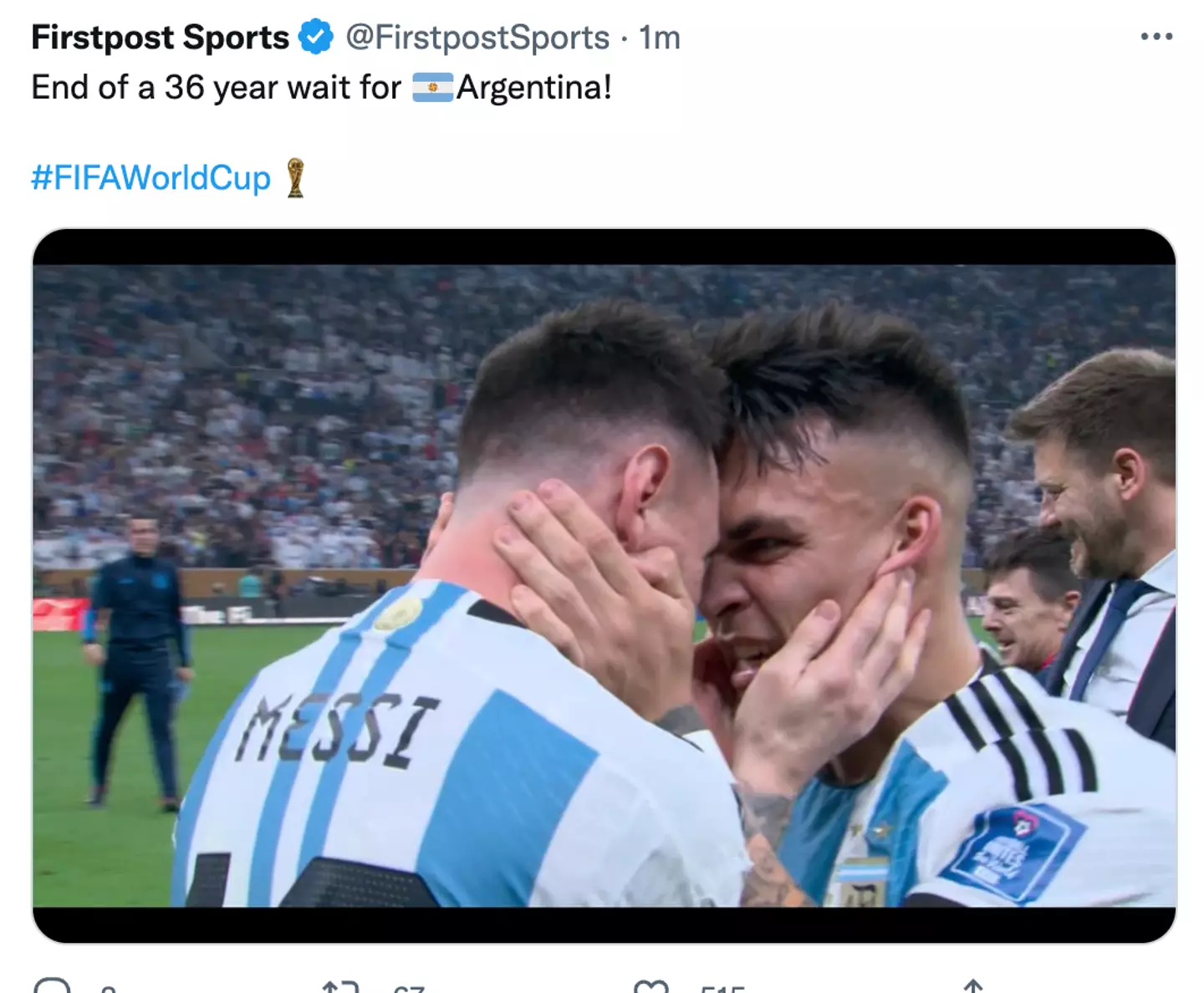 Argentina secured the win over France.