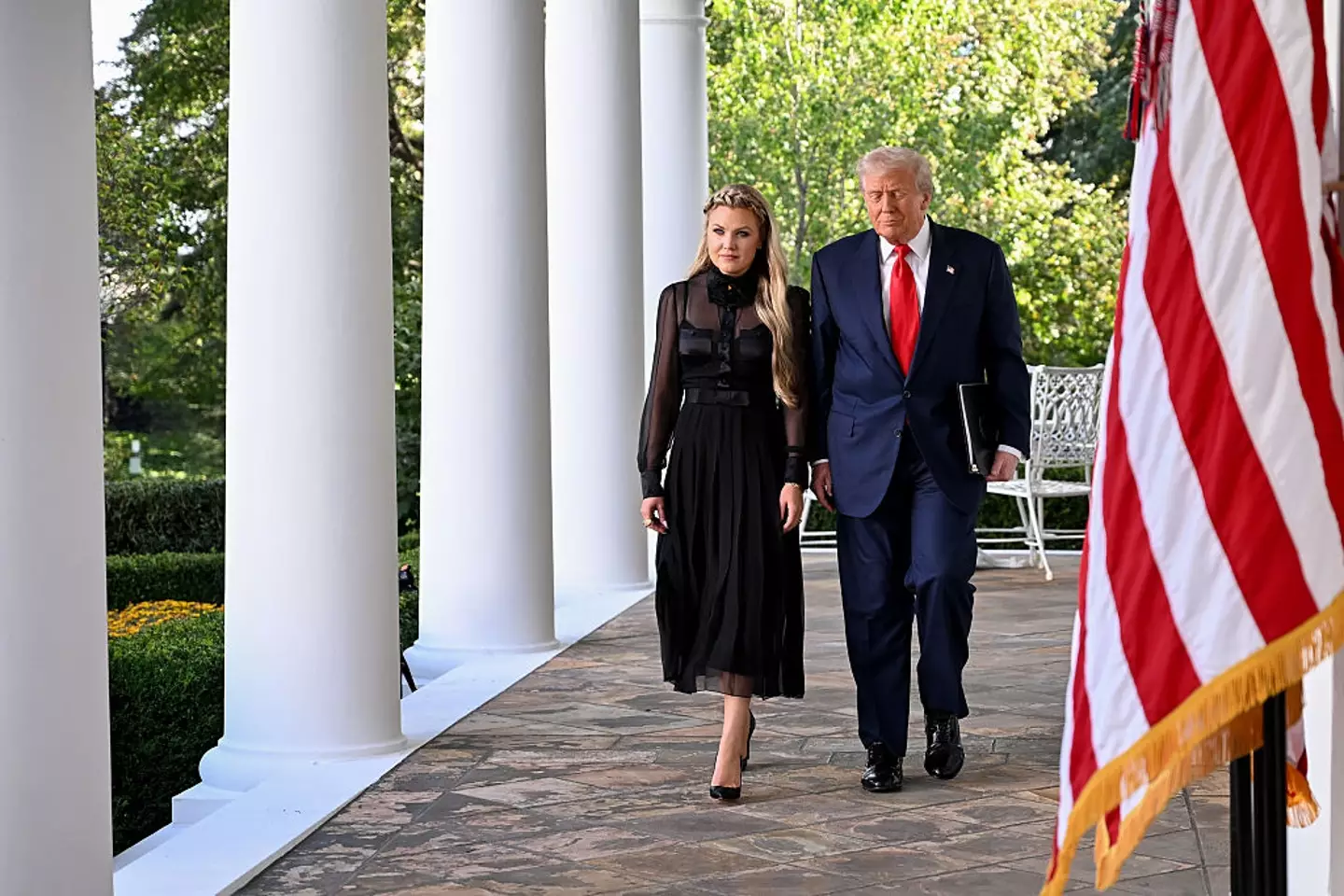Donald Trump and Erika Kirk were by each other's side as the late Charlie Kirk was awarded the Presidential Medal of Freedom (Alex Wroblewski/CNP/Bloomberg via Getty Images)
