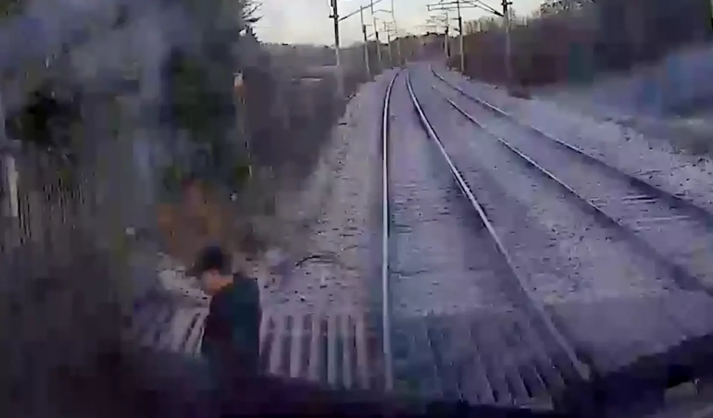The clip has been shared to remind people to follow level crossing guidelines.