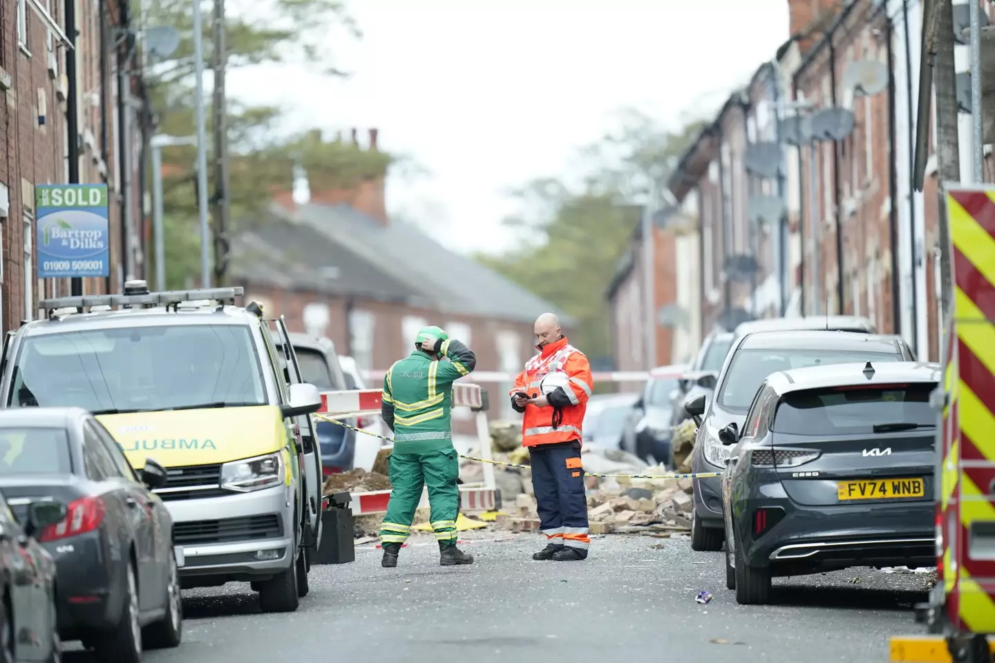 Much of the area has been evacuated. (Danny Lawson/PA Wire)