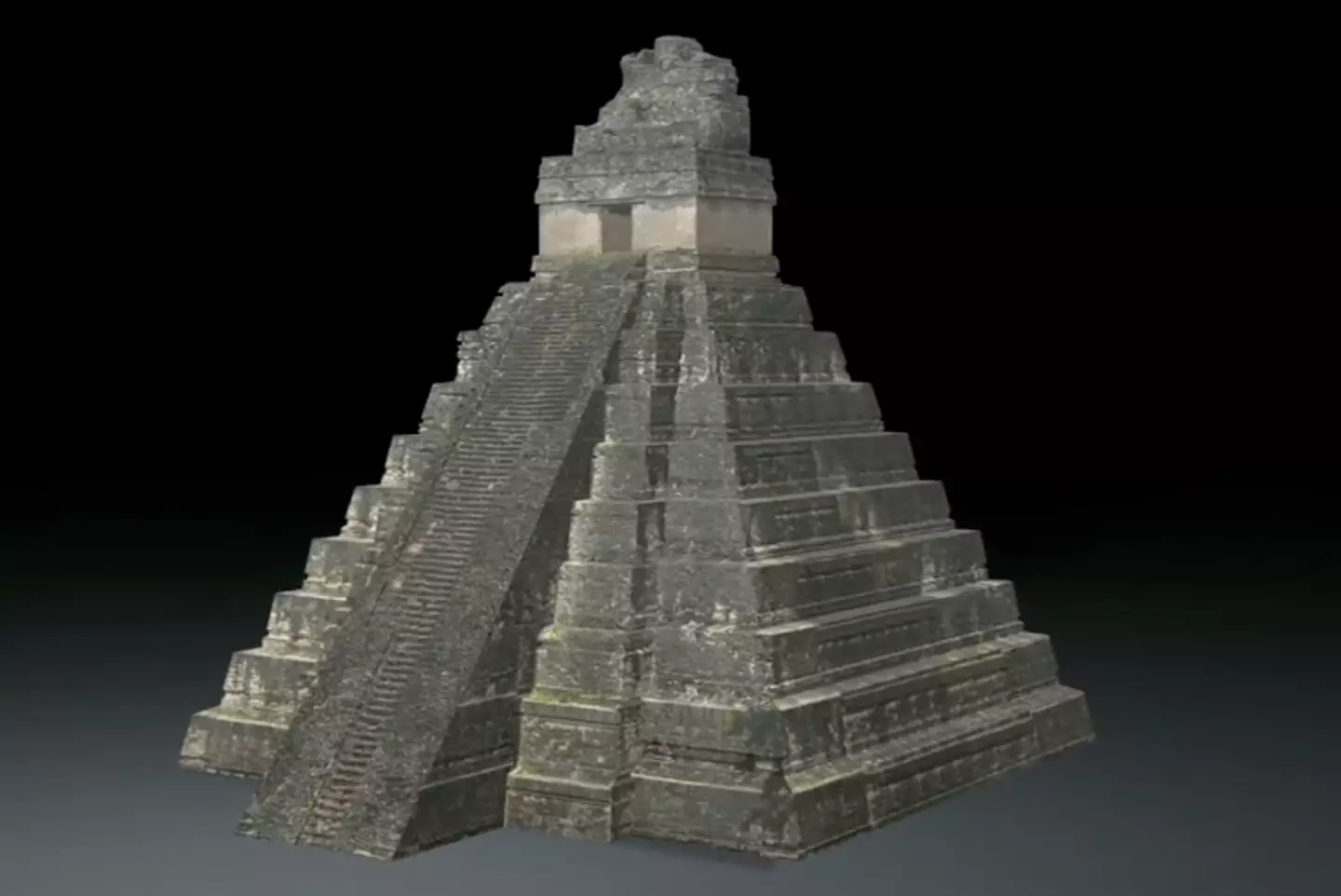 Here's what one of the Mayan pyramids may have looked like back in the day (YouTube/BBC News)