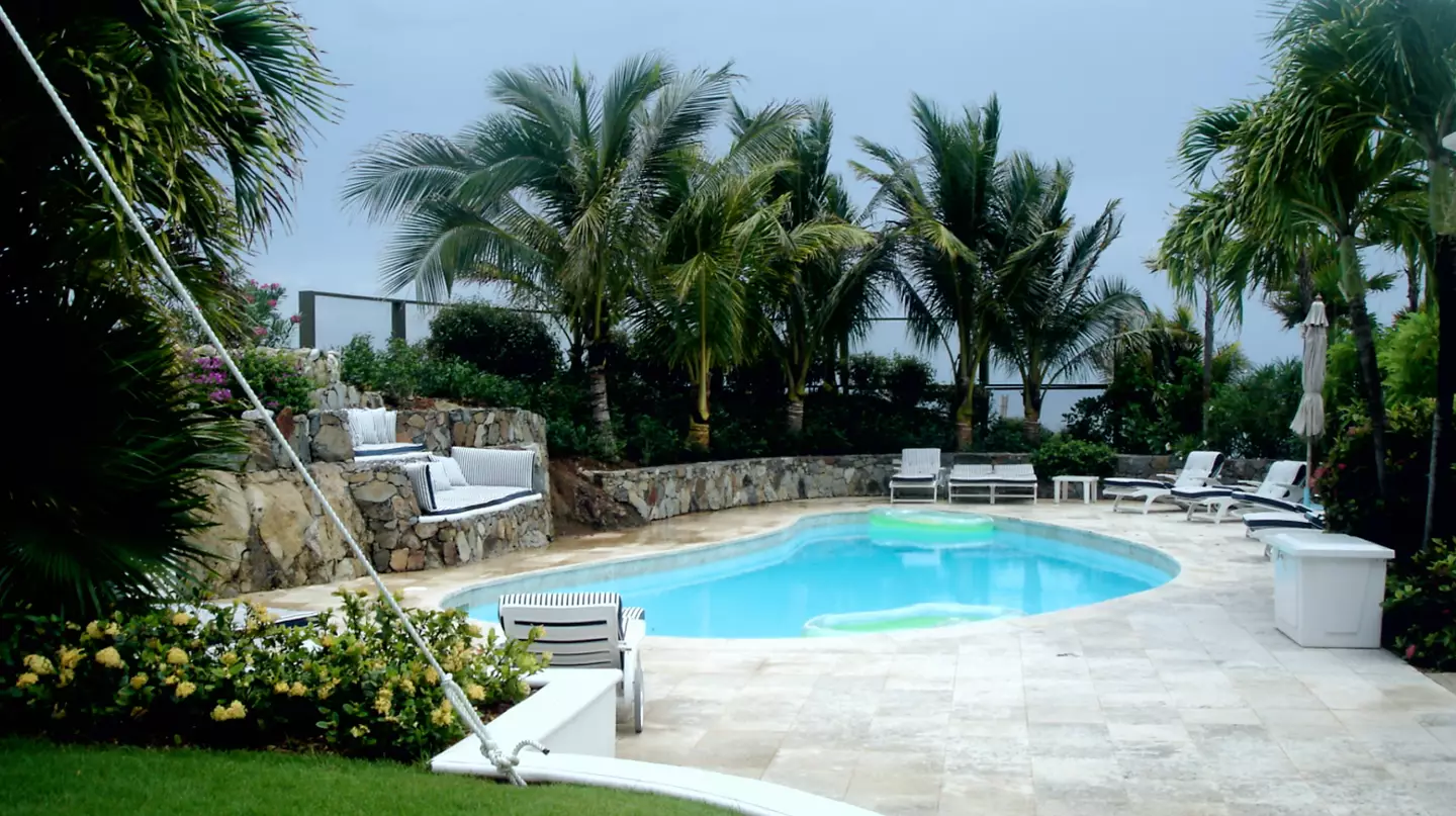 Swimming pool at Epstein's private island.