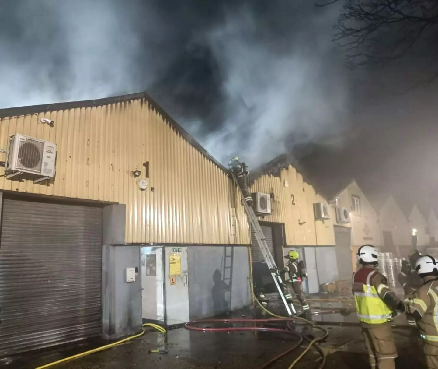 The Telegram accounts Earl spoke to told him to scout out the warehouse and then burn it (London Fire Brigade/PA Wire)