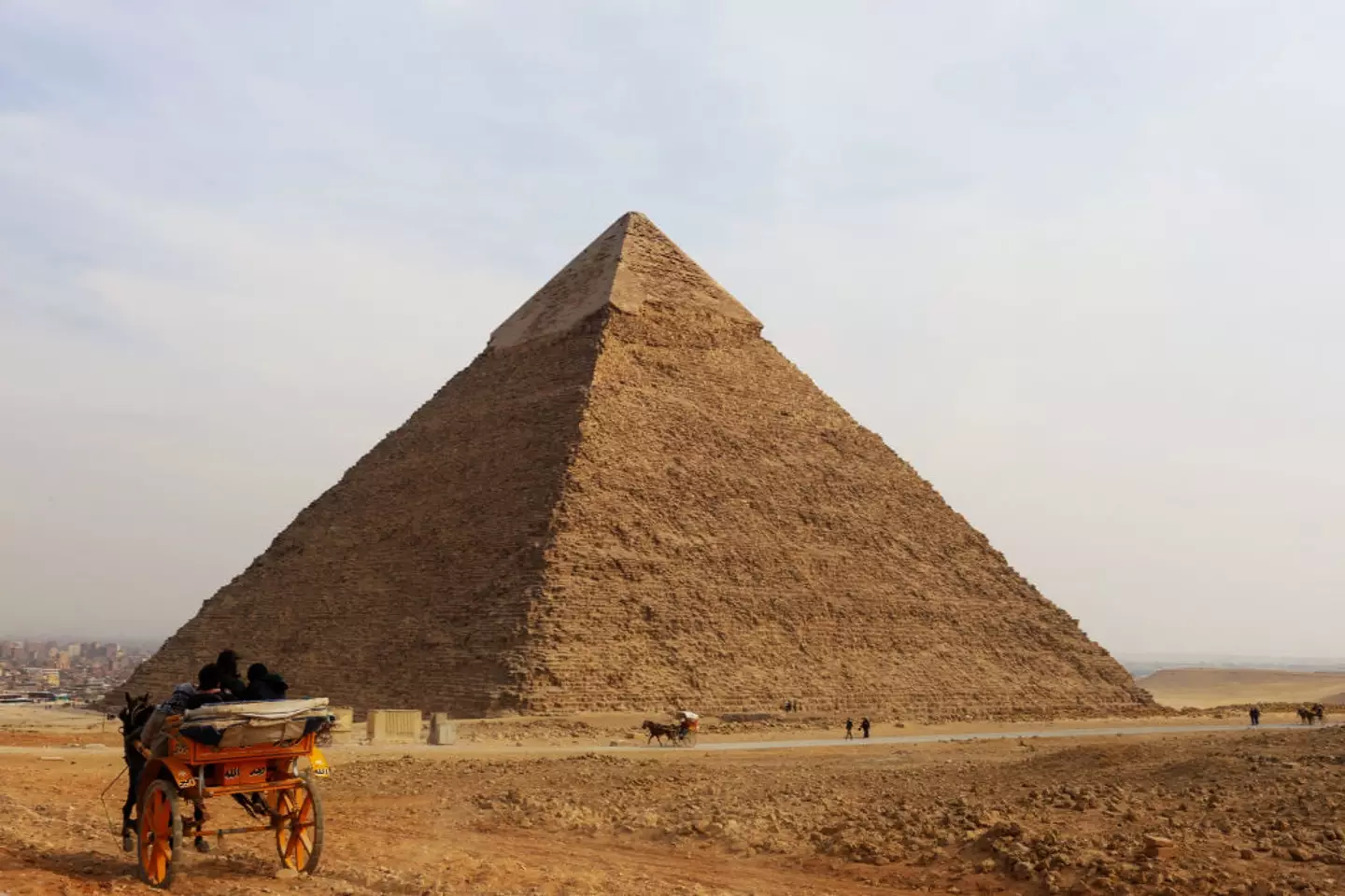 The Khafre pyramid at the Giza necropolis (HASAN MROUE/AFP via Getty Images)