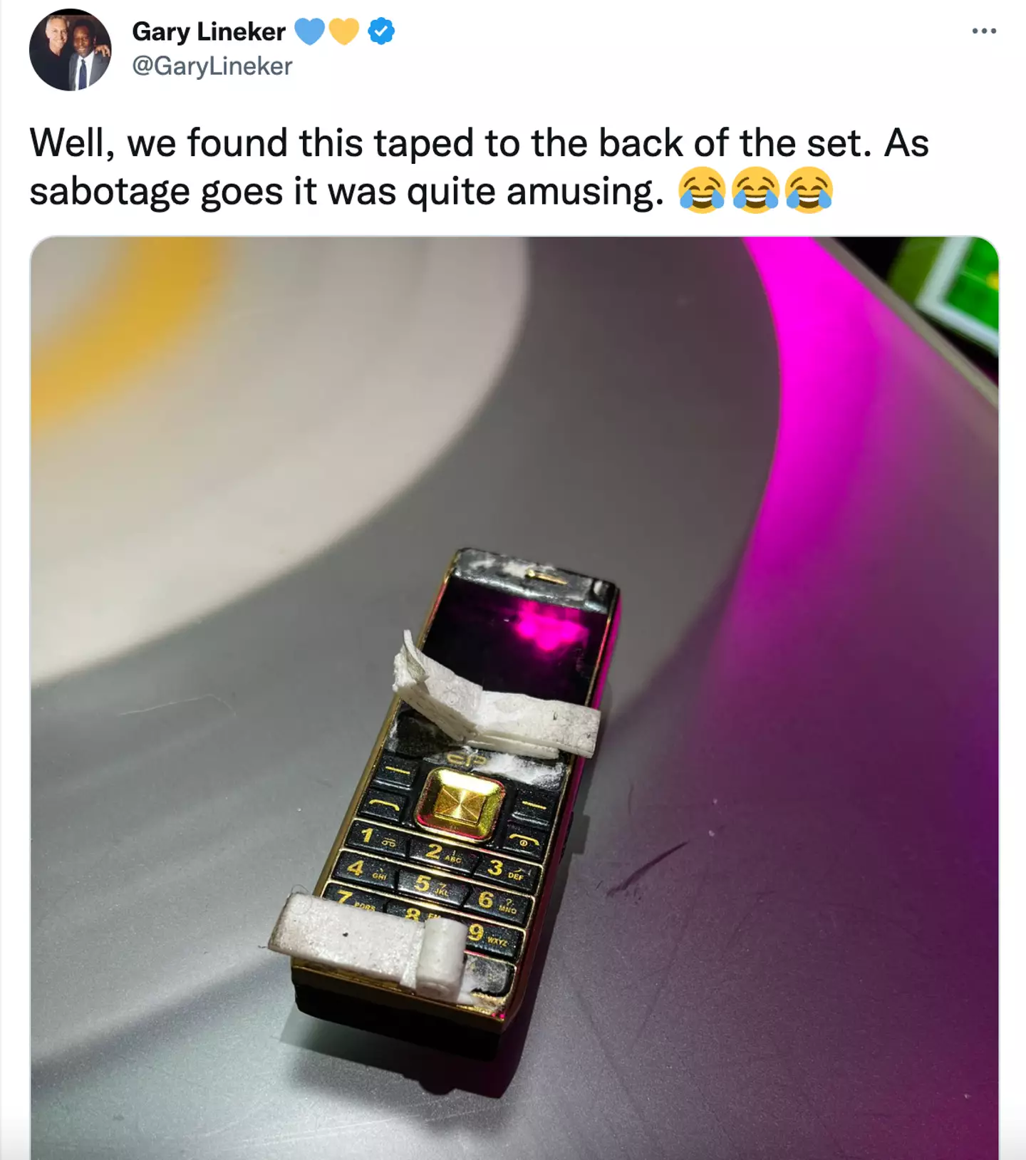 Lineker admitted he found the whole thing quite 'amusing'.