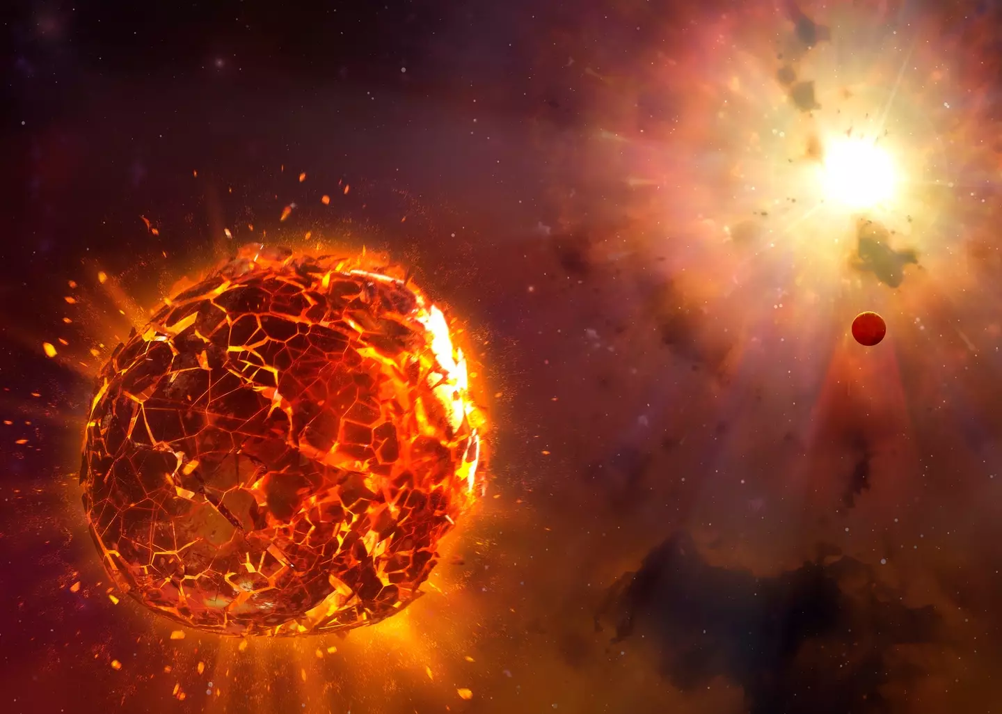 A conceptual image of what a star going into supernova could look like (Getty Stock Images)