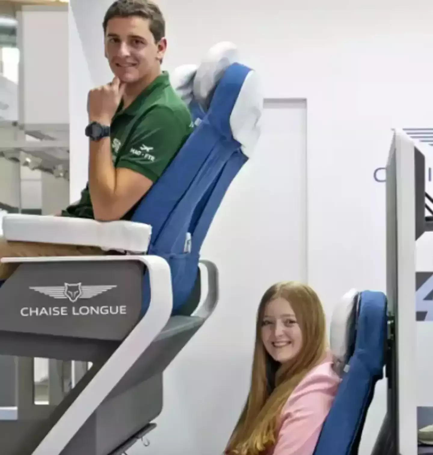 One man's double-decker plane seat design was met with backlash online, despite attracting commercial interest. (1OFF Media)