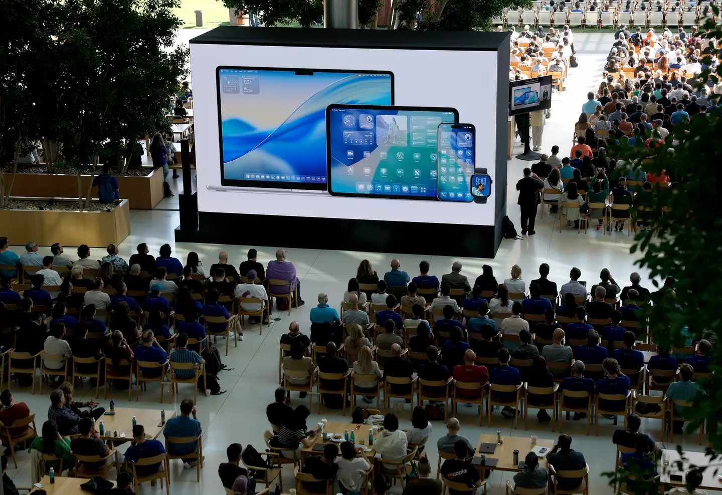 The Liquid Glass update was announced at the Worldwide Developer Conference on Monday (Justin Sullivan/Getty Images)