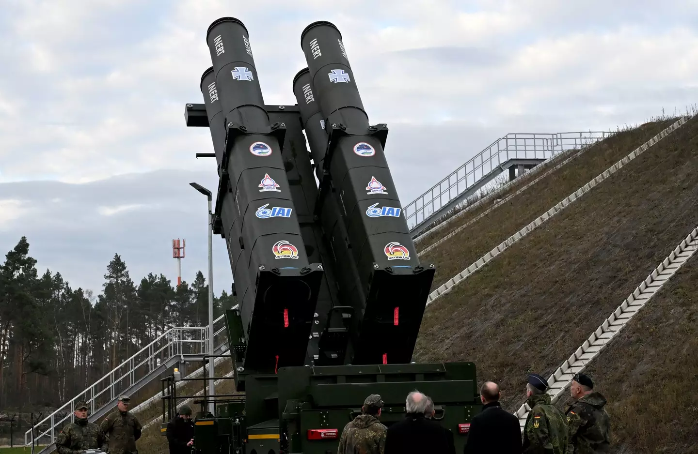 Countries are investing in surface-to-air missiles to shoot down potential Russian attacks, but Tusa said the UK wouldn't have them until the 2030s (RALF HIRSCHBERGER / AFP via Getty Images)