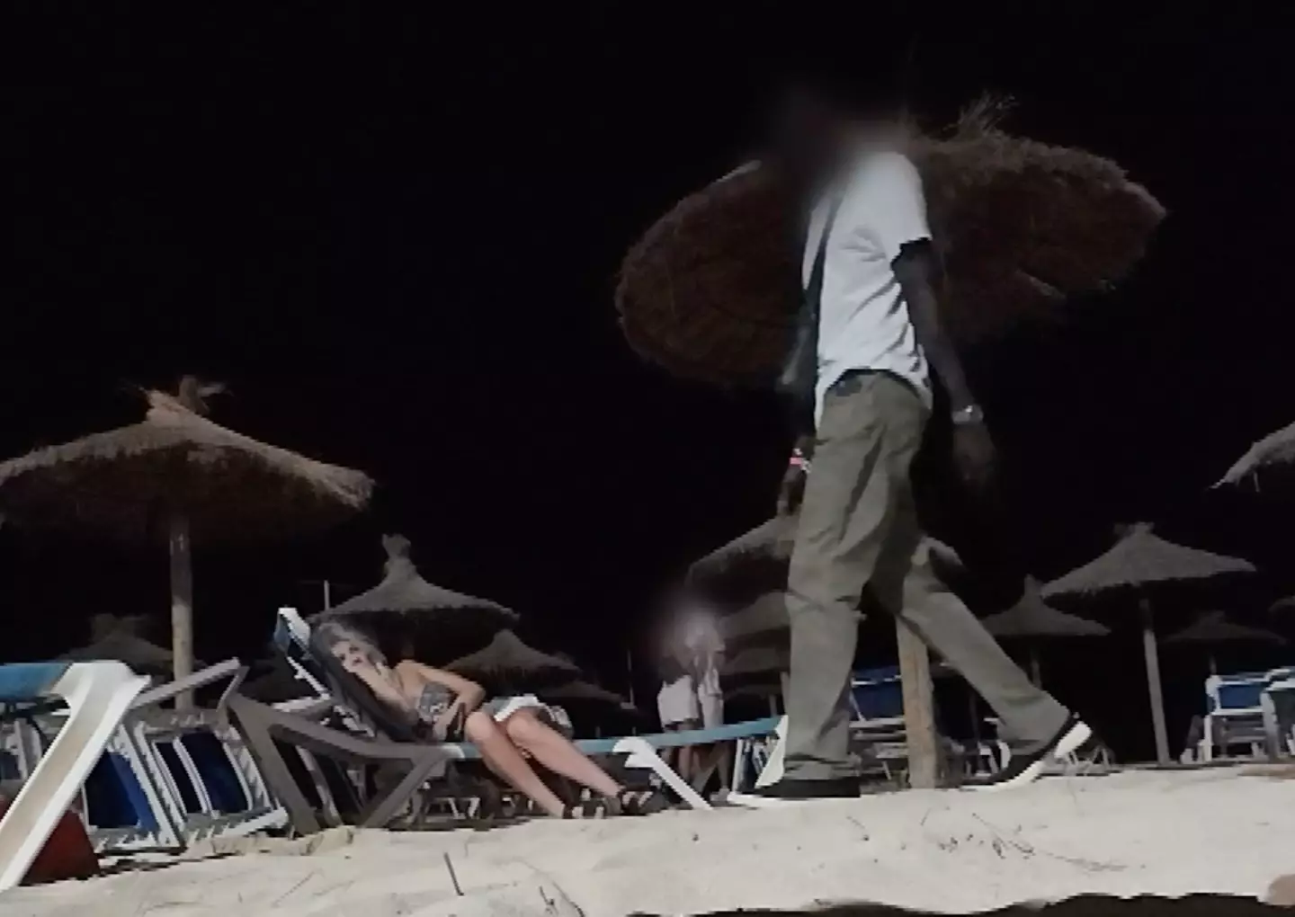 The men are convinced she is drunk when filmed saying 'Let's go for it!' (Channel 4)