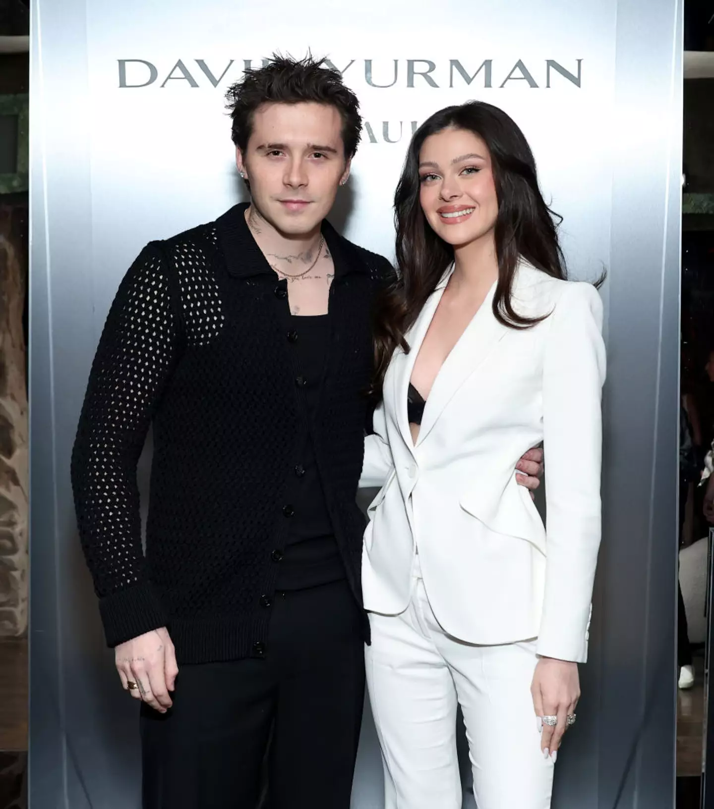 Although Brooklyn and Nicola joined the Beckhams for Christmas last year, it is thought that they won't week (Samir Hussein/WireImage)