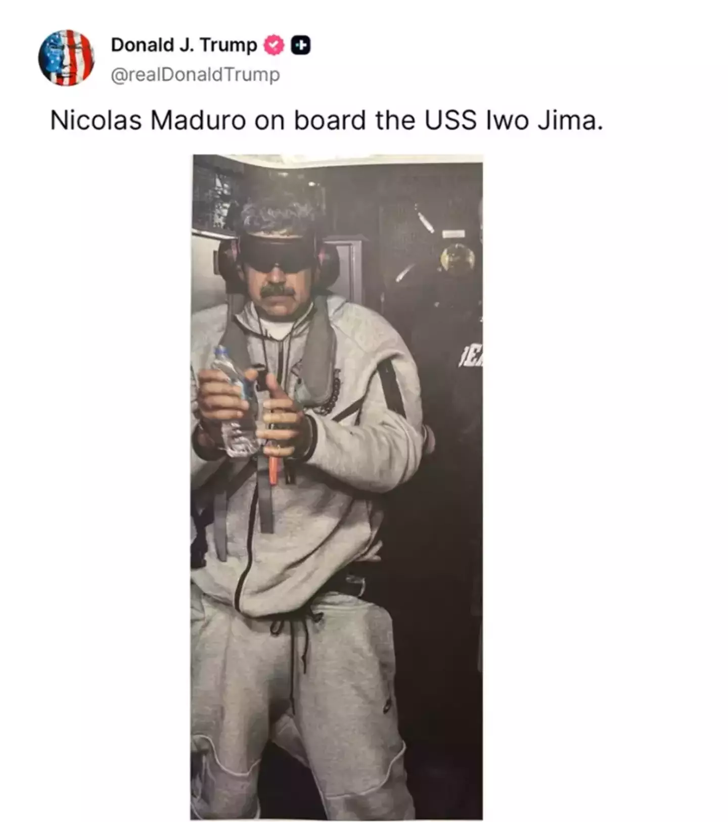 Maduro has been charged with a number of offences in the US (Truth Social/Donald Trump)