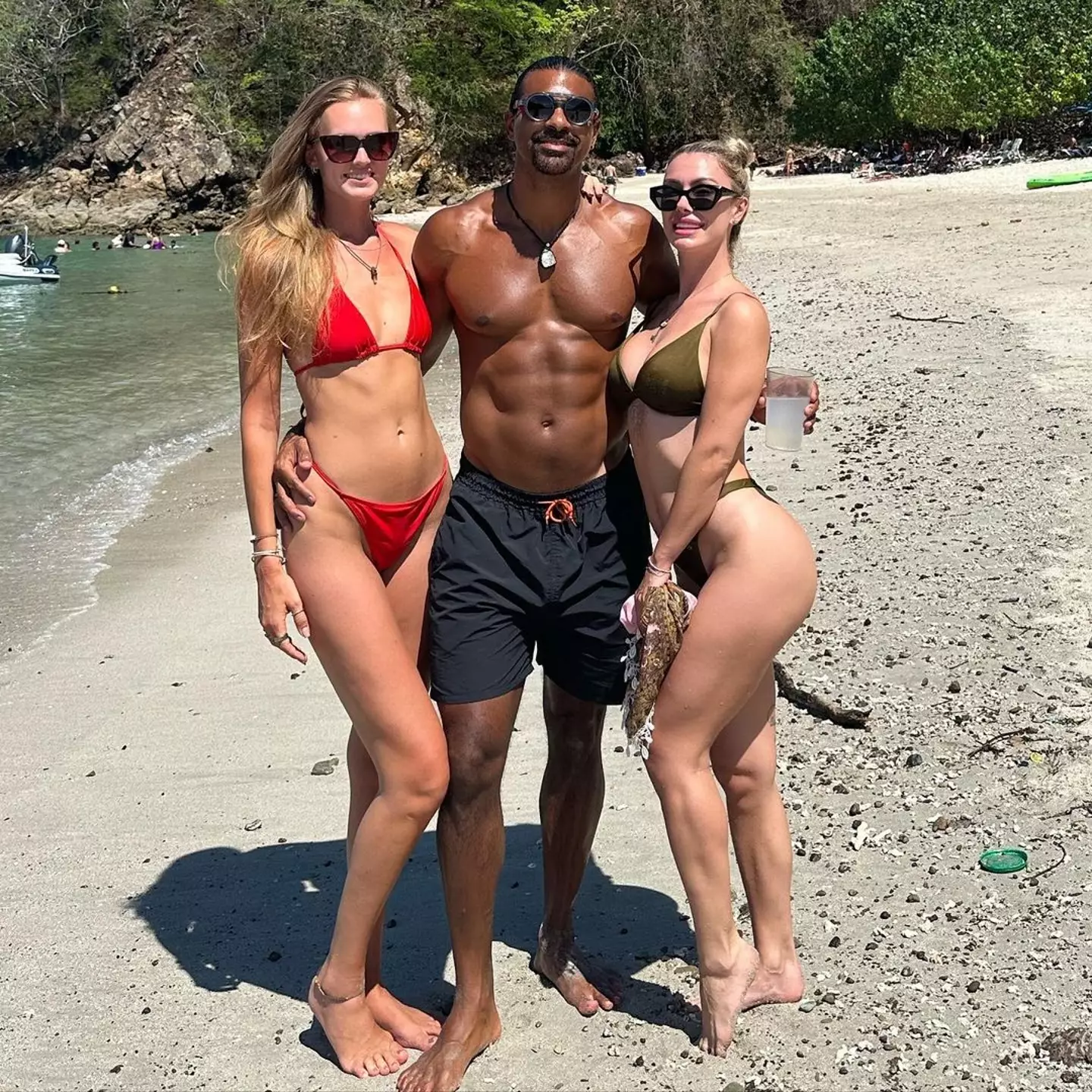 David Haye has shared new holiday photos alongside Sian Osborne and personal trainer Mica Jova.