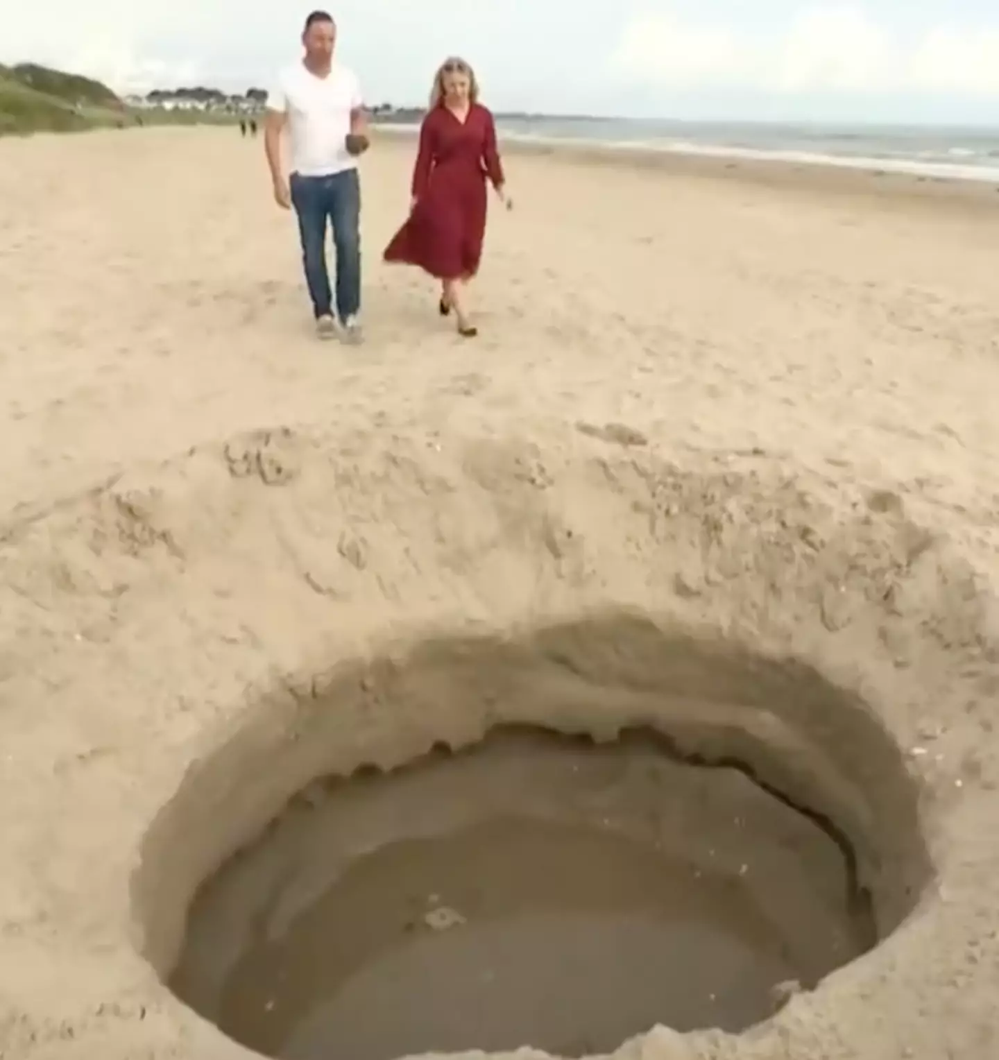 Local residents believed the hole was the 'aftermath of a cosmic event'.