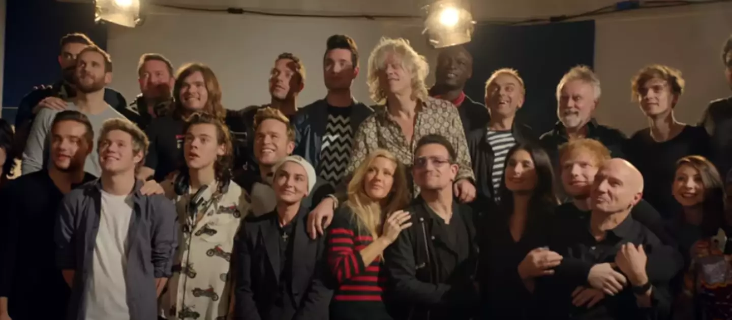 Band Aid re-released the song in 2014 (