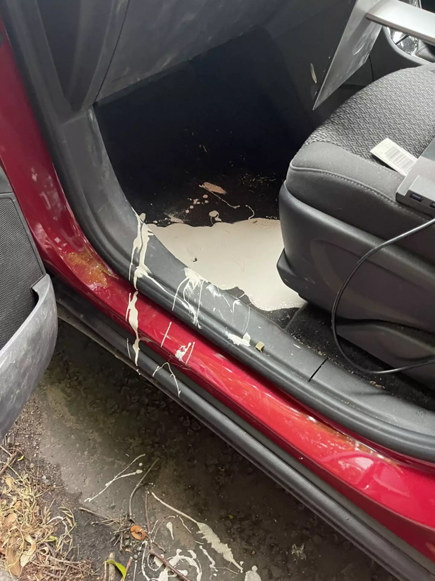 The couple have been offered a £30 voucher following the spillage.