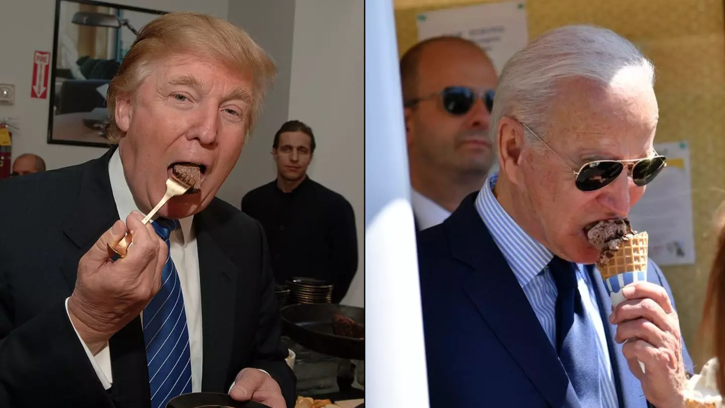 Man eats bizarre diets of Donald Trump and Joe Biden for a day to see how he'd feel after each one