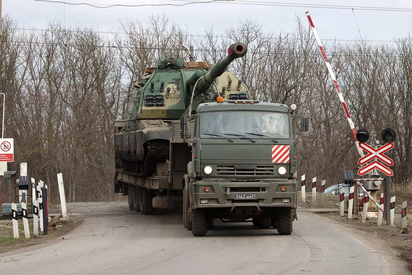 Russia has amassed a large military force on the border with Ukraine.