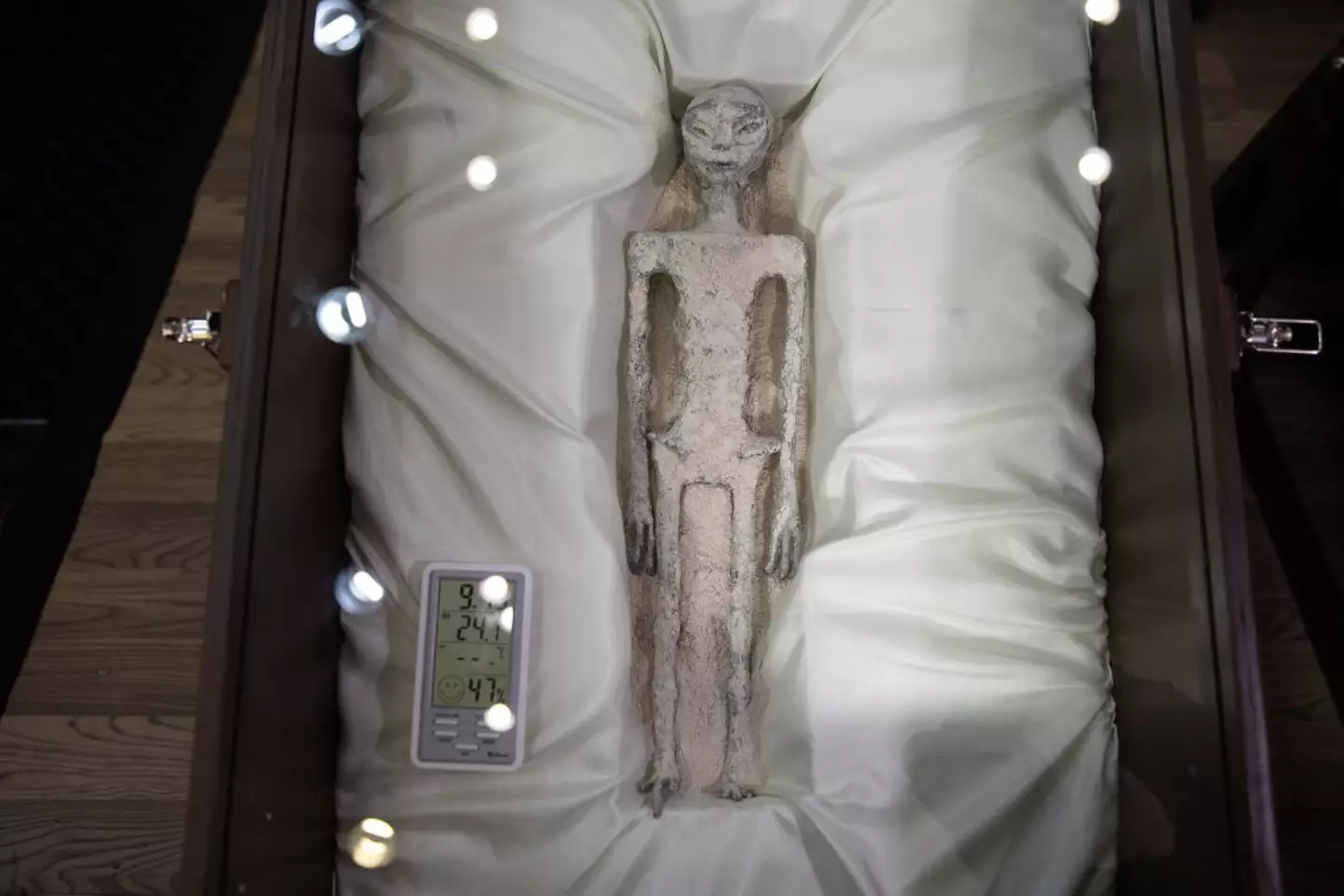"We have a clear example of non-human specimens unrelated to any known species on our planet," Maussan says.