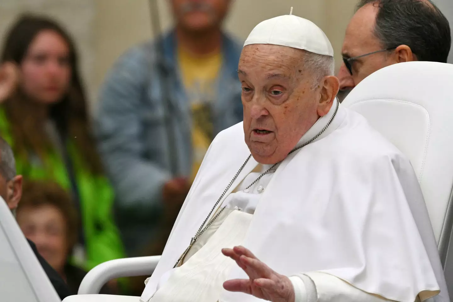"Thank you for bringing me back to the square," he told his nurse (ANDREAS SOLARO/AFP via Getty Images)