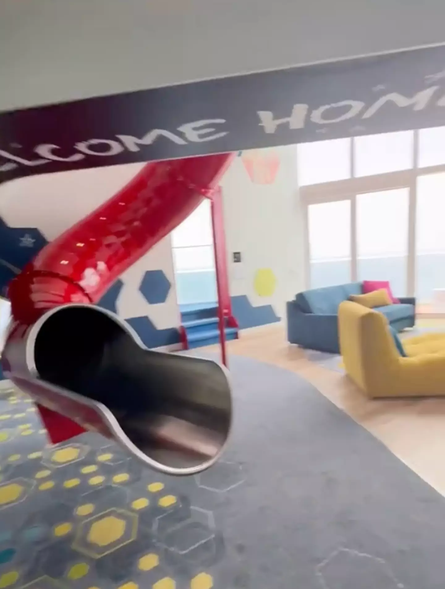 The suite has a slide.