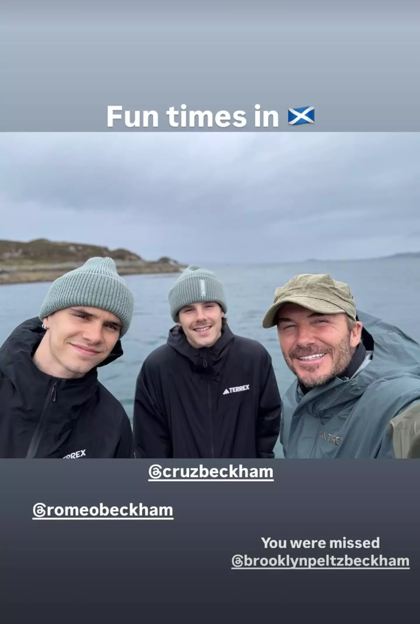 The former footballer sent a public message to his eldest son (Instagram/@davidbeckham)