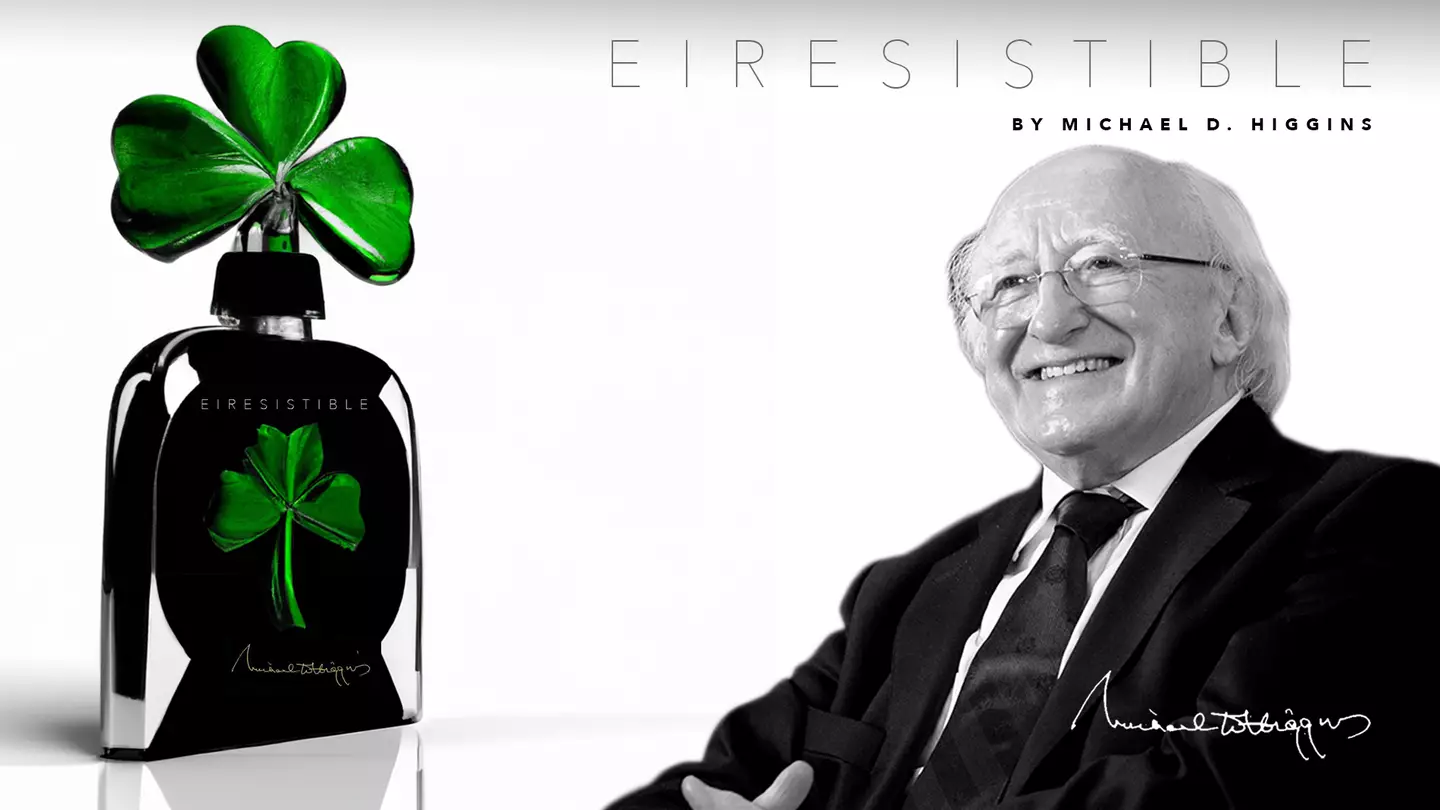 President Higgins Announces Shamrock Scented Aftershave