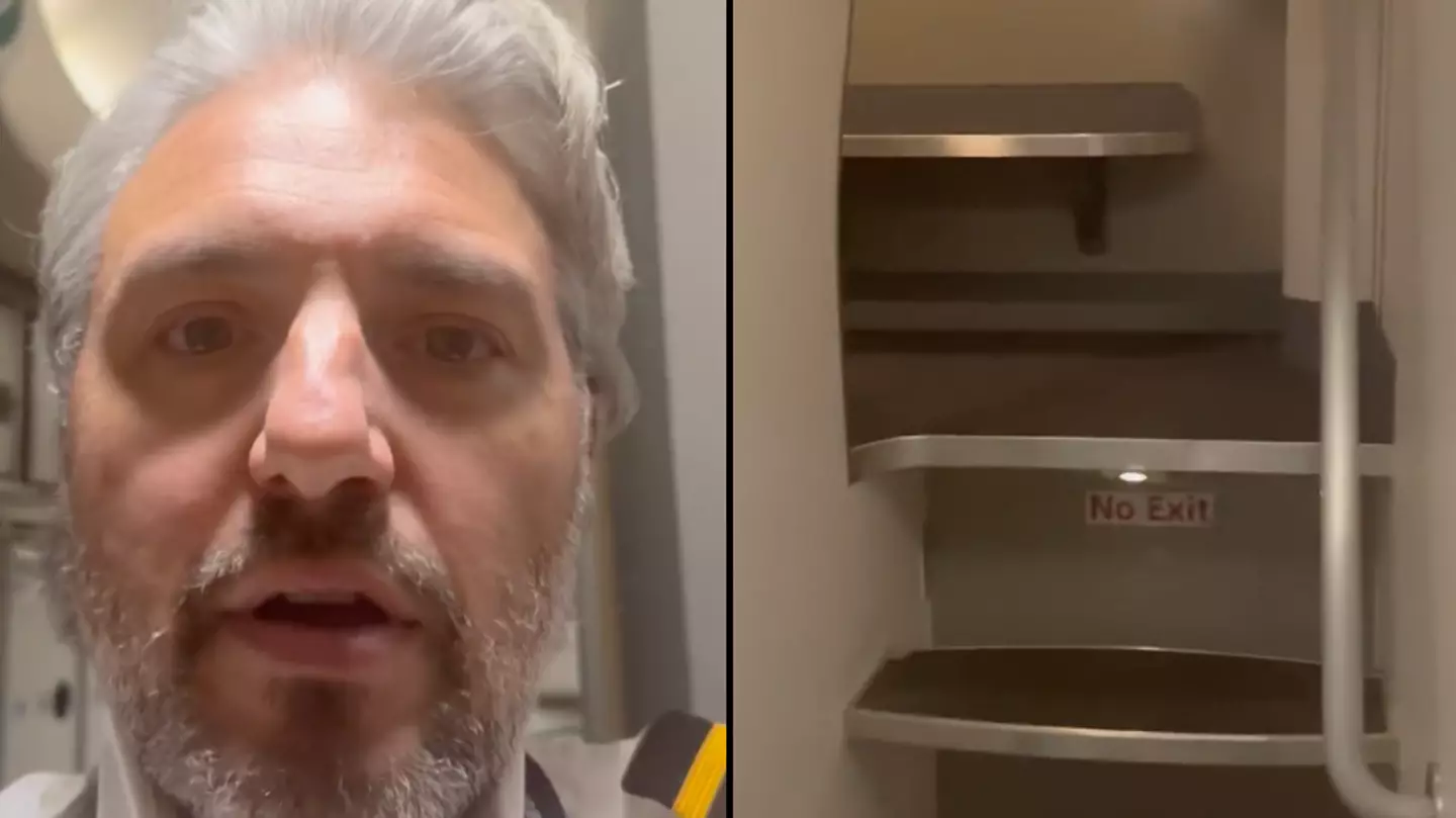 Pilot shares secret staircase on plane just for crew