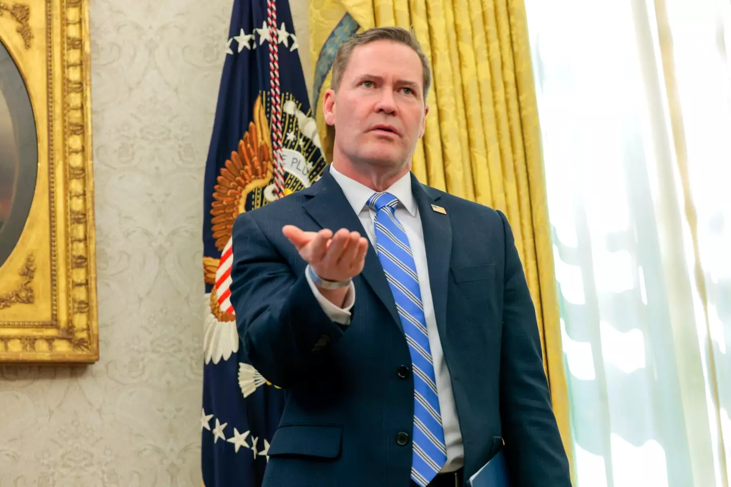 Michael Waltz is said to have added Jeffrey Goldberg (Anna Moneymaker/Getty Images)