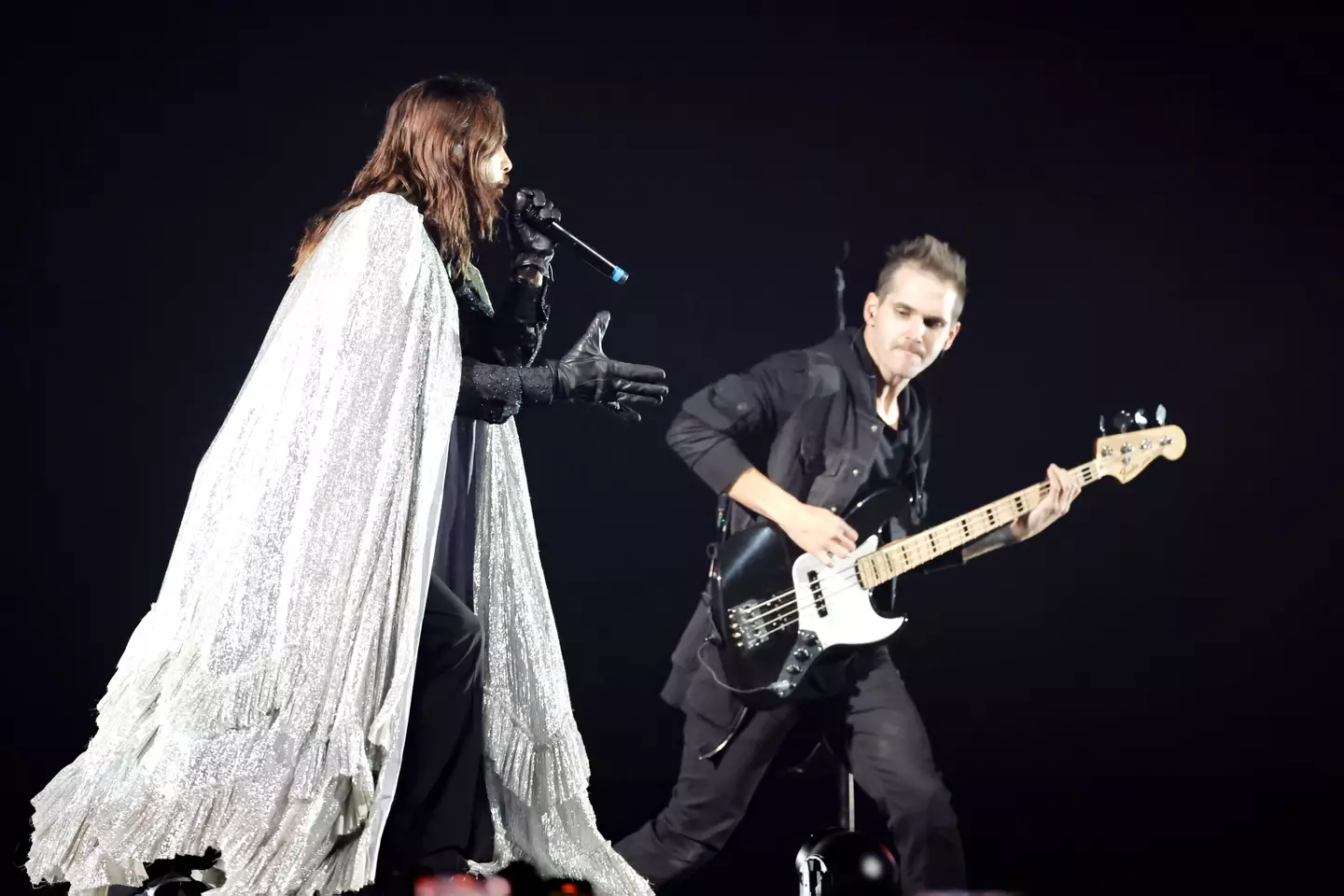 MCR performing on stage.