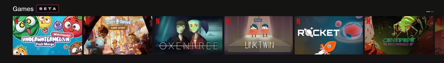 Netflix's games section is controversial amongst users (Netflix)
