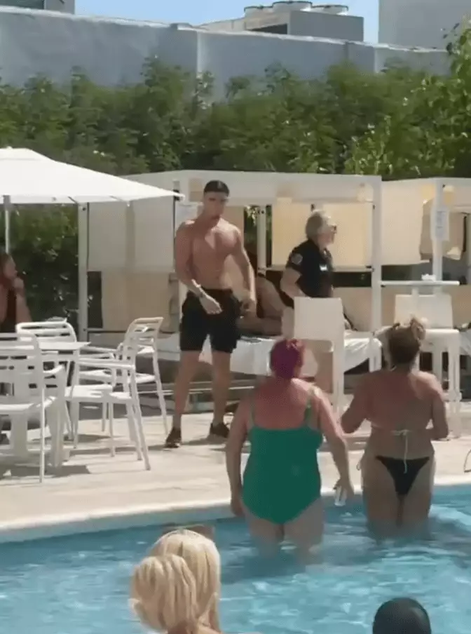 The footballer after the incident (X)