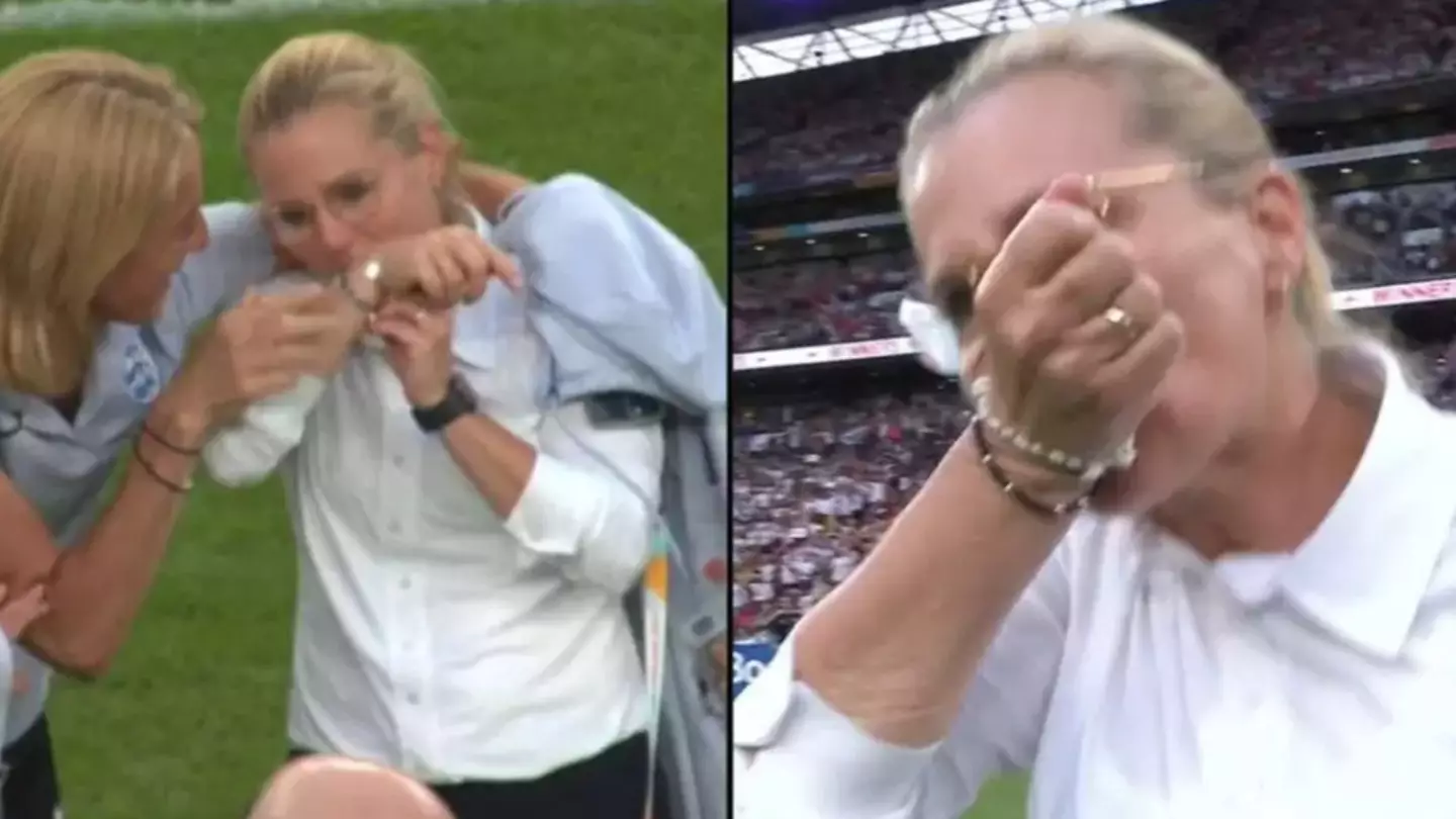 Heartbreaking story behind Lionesses manager Sarina Wiegman kissing her wrist during Euros final