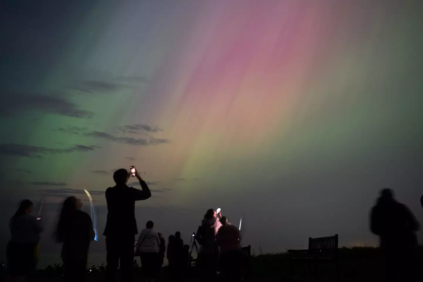 Brits gathered in Whitley Bay to see it. (Ian Forsyth/Getty Images)