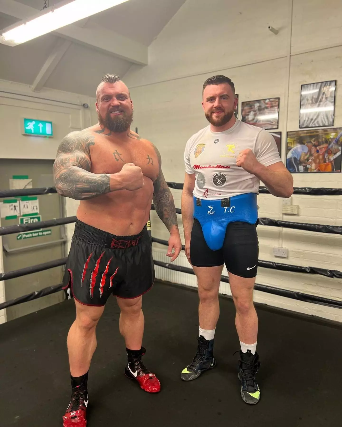 Eddie Hall has slimmed down ahead of his boxing match against The Mountain.