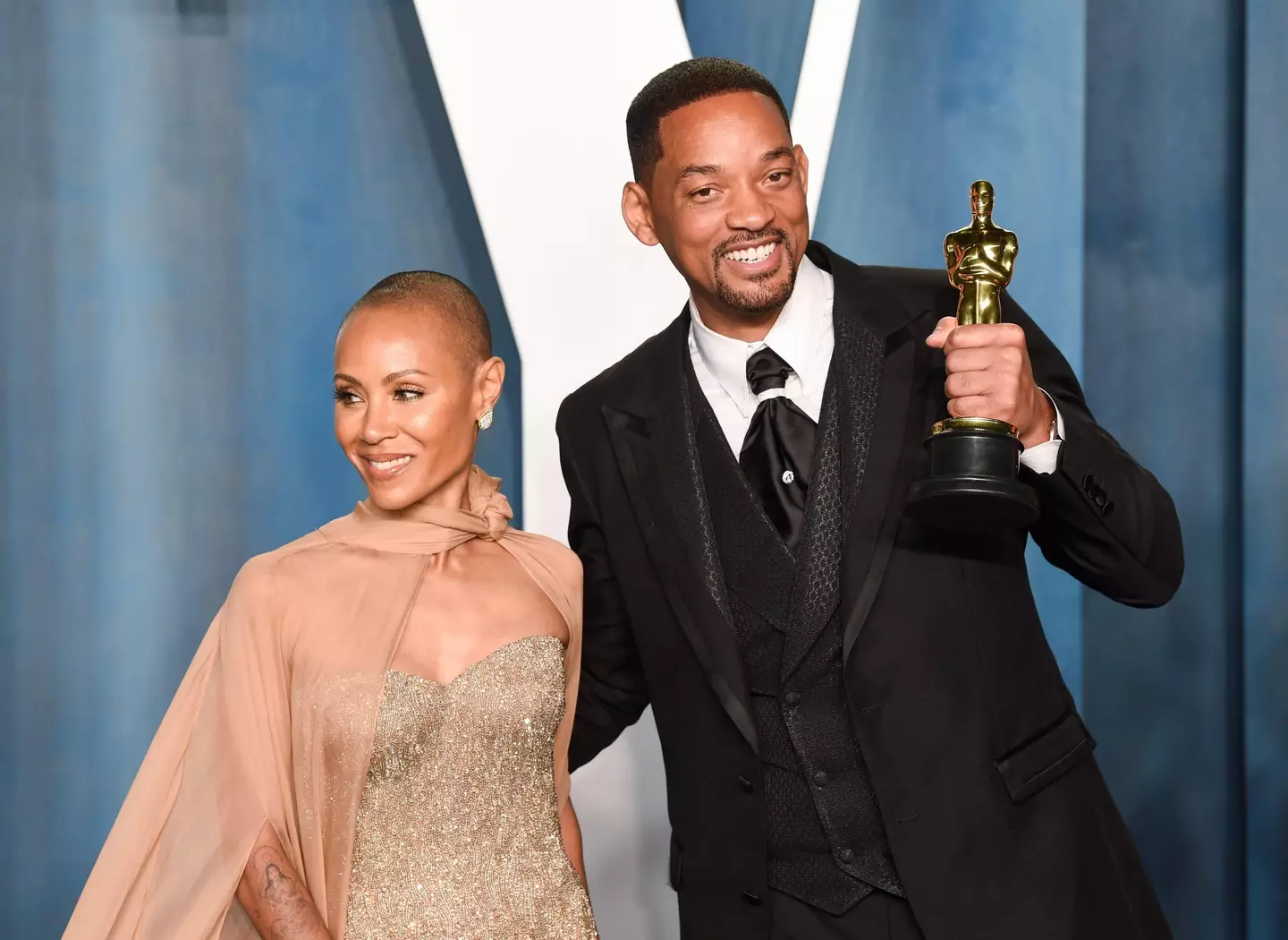 Will Smith and Jada Pinkett Smith after the ceremony last night.